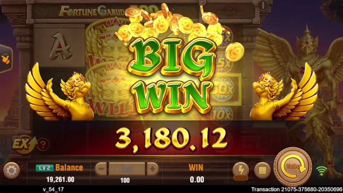 Fortune Garuda 500 Captura de tela do jogo 2